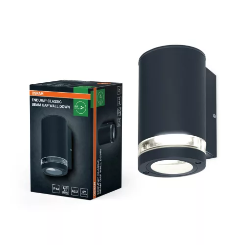 OSRAM ENDURA® Beam Gap lefelé világító oldalfali lámpa, kültéri, sötétszürke, GU10, alumínium, IP44, hossz: 163 mm ( 4099854451928 )