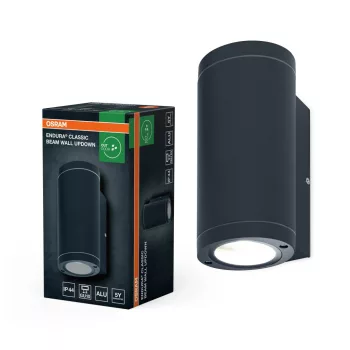   OSRAM ENDURA® Beam fel-le világító oldalfali lámpa, kültéri, sötétszürke, GU10, alumínium, IP44, hossz: 200 mm ( 4099854451966 )