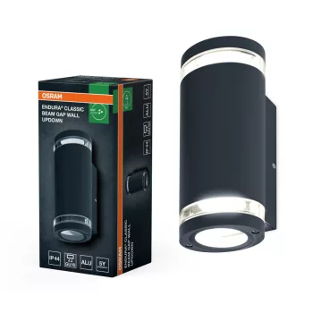   OSRAM ENDURA® Beam Gap fel-le világító oldalfali lámpa, kültéri, sötétszürke, GU10, alumínium, IP44, hossz: 233 mm ( 4099854451980 )