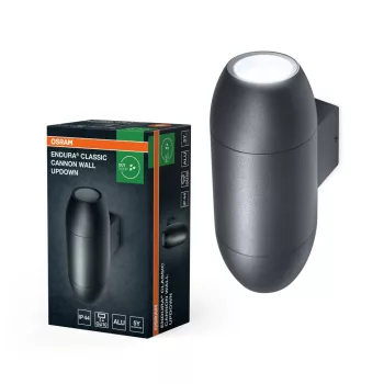   OSRAM ENDURA® Cannon fel-le világító oldalfali lámpa, kültéri, sötétszürke, GU10, alumínium, IP44, hossz: 180 mm ( 4099854452000 )