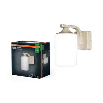   OSRAM ENDURA® henger formájú lámpás, kültéri, fa dekor, E27, alumínium, IP44, hossz: 212 mm, magasság: 118 mm ( 4099854452123 )