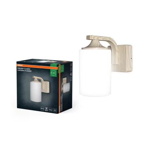 OSRAM ENDURA® henger formájú lámpás, kültéri, fa dekor, E27, alumínium, IP44, hossz: 212 mm, magasság: 118 mm ( 4099854452123 )