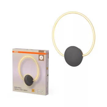   OSRAM Dekor Gyűrű LED oldalfali lámpa 3000 K, beltéri, sötétszürke, 800 lm, 10 W, 3000 K, PC, IP20, hossz: 419 mm, dimmelhető ( 4099854452697 )