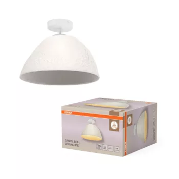   OSRAM Dekor teveharang mennyezeti lámpa, beltéri, fehér, E27, papírmasé és acél, IP20, átmérő: 375 mm, magasság: 288 mm ( 4099854452994 )