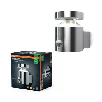   OSRAM ENDURA® henger LED oldalfali lámpa mozgásérzékelővel, kültéri, sötétszürke, 360 lm, 6 W, 3000 K, alumínium, IP44, hossz: 150 mm, magasság: 102 mm ( 4099854453267 )