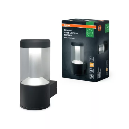 OSRAM ENDURA® modern LED kerti álló lámpa, kültéri, acél, 610 lm, 12 W, 3000 K, alumínium, IP44, magasság: 240 mm ( 4099854453335 )