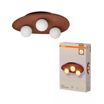  OSRAM Dekor agyag fészek mennyezeti lámpa, beltéri, barna, 3 × G9, agyag, IP20, magasság: 500 mm ( 4099854453458 )
