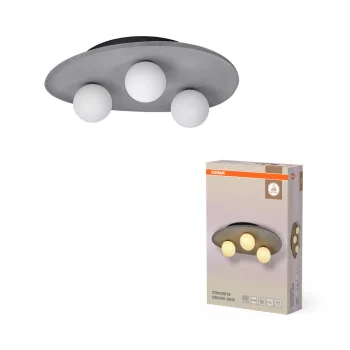   OSRAM Dekor beton fészek mennyezeti lámpa, beltéri, szürke, 3 × G9, beton, IP20, magasság: 500 mm ( 4099854453557 )
