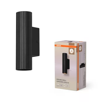   OSRAM Dekor dob oldalfali lámpa, beltéri, fekete, 2 × GU10, acél, IP20, hossz: 200 mm ( 4099854453595 )