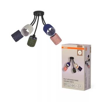   OSRAM Dekor filcszőttes mennyezeti lámpa, beltéri, többszínű, 5 × E14, filc és acél, IP20, magasság: 605 mm ( 4099854453670 )