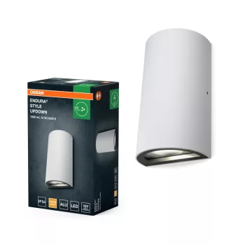   OSRAM ENDURA® fel-le világító LED oldalfali lámpa, kültéri, fehér, 700 lm, 12 W, 3000 K, alumínium, IP44, hossz: 160 mm ( 4099854453830 )