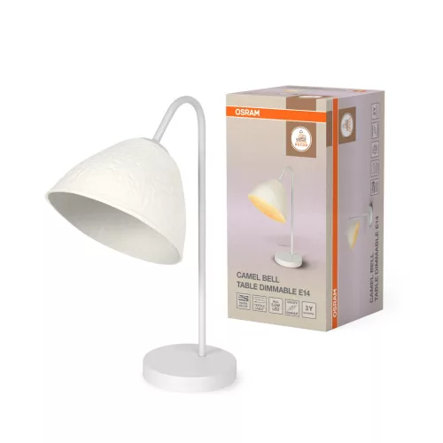 OSRAM Dekor teveharang asztali lámpa, beltéri, fehér, E14, papírmasé és acél, IP20, magasság: 460 mm, dimmelhető ( 4099854453854 )