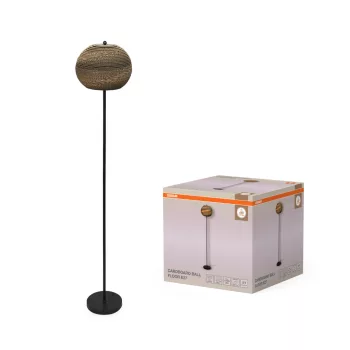  OSRAM Dekor kartonpapír labda asztali lámpa, beltéri, barna, E27, karton és acél, IP20, átmérő: 260 mm, magasság: 385 mm ( 4099854453915 )