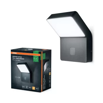   OSRAM ENDURA® széles LED oldalfali lámpa, kültéri, sötétszürke, 750 lm, 11,5 W, 3000 K, alumínium, IP44, hossz: 212 mm ( 4099854453977 )