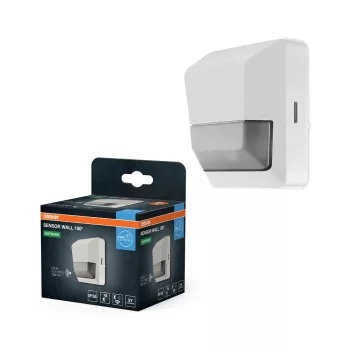 OSRAM fali mozgás- és fényérzékelő 180° fehér, IP55 kültéri, 3 üzemód, önálló, 220-240V