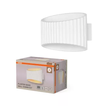   OSRAM Dekor gipsz oldalfali lámpa, beltéri, fehér, E27, gipsz, IP20, hossz: 255 mm ( 4099854454387 )