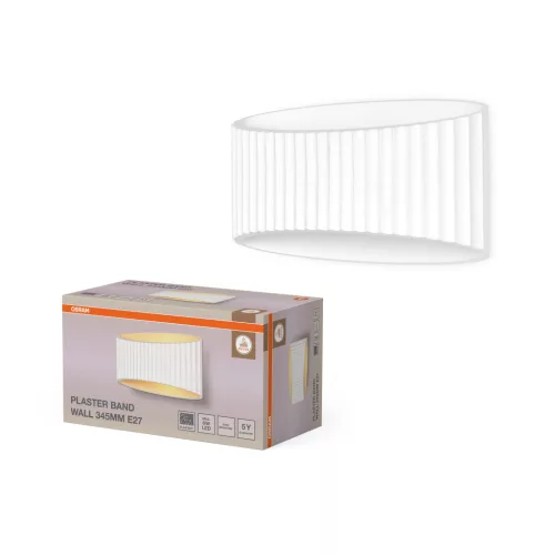 OSRAM Dekor gipsz oldalfali lámpa, beltéri, fehér, E27, gipsz, IP20, hossz: 345 mm ( 4099854454400 )