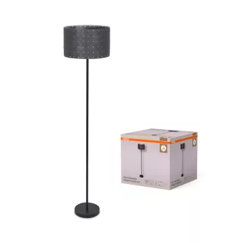   OSRAM Dekor filcszőttes álló lámpa, beltéri, sötétszürke, E27, filc és acél, IP20, átmérő: 350 mm, magasság: 1560 mm ( 4099854454424 )