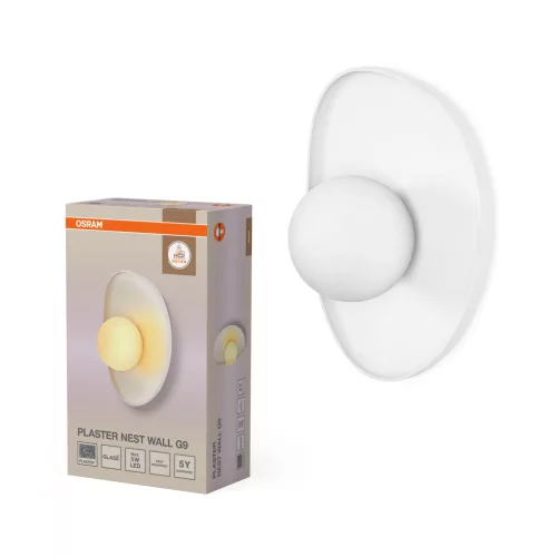 OSRAM Dekor gipsz oldalfali lámpa, beltéri, fehér, G9, gipsz, IP20, hossz: 260 mm ( 4099854454486 )