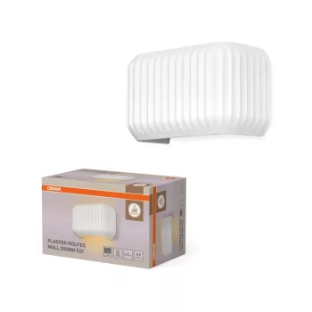   OSRAM Dekor gipsz mintás oldalfali lámpa, beltéri, fehér, E27, gipsz, IP20, hossz: 250 mm ( 4099854454509 )