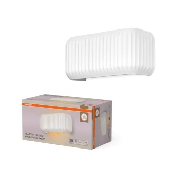   OSRAM Dekor gipsz mintás oldalfali lámpa, beltéri, fehér, 2 × E27, gipsz, IP20, hossz: 330 mm ( 4099854454561 )
