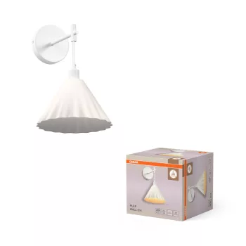   OSRAM Dekor papírmasé oldalfali lámpa, beltéri, fehér, E14, papírmasé és acél, IP20, hossz: 330 mm ( 4099854454646 )
