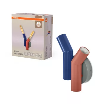   OSRAM Dekor többszínű szalma oldalfali lámpa, beltéri, többszínű, 2 × E27, acél, IP20, hossz: 210 mm ( 4099854454721 )
