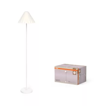   OSRAM Dekor papírmasé álló lámpa, beltéri, fehér, E27, papírmasé és acél, IP20, átmérő: 310 mm, magasság: 1505 mm, dimmelhető ( 4099854454905 )