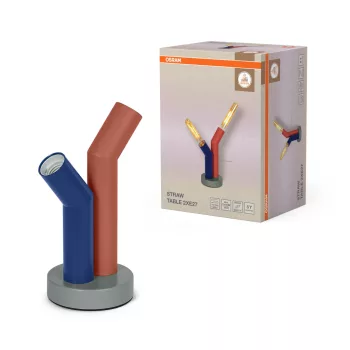   OSRAM Dekor többszínű szalma asztali lámpa, beltéri, többszínű, 2 × E27, acél, IP20, magasság: 275 mm ( 4099854455001 )