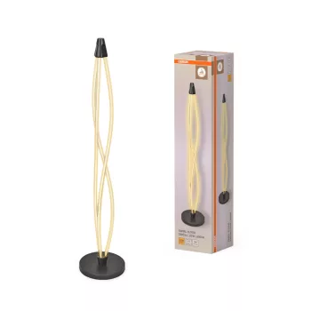   OSRAM Dekor Csavart LED álló lámpa 3000 K, beltéri, sötétszürke, 2400 lm, 22 W, 3000 K, PC, IP20, átmérő: 260 mm, magasság: 1280 mm, érintéses dimmelhető ( 4099854455025 )