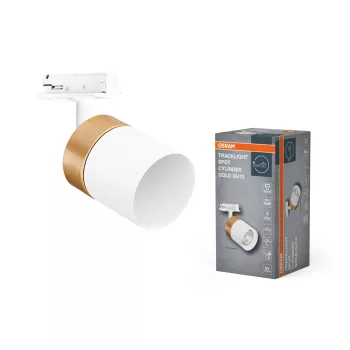   OSRAM Tracklight sínrendszerhez spot lámpa, arany henger kivitel, beltéri, fehér/arany, GU10, acél, IP20, hossz: 142 mm ( 4099854455346 )