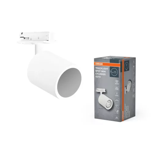 OSRAM Tracklight sínrendszerhez spot lámpa, mini henger kivitel, beltéri, fehér, GU10, acél, IP20, hossz: 135 mm ( 4099854455445 )