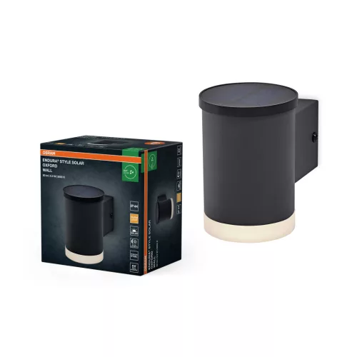 OSRAM ENDURA® napelemes Oxford LED oldalfali lámpa, kültéri, sötétszürke, 50 lm, 0,5 W, 3000 K, rozsdamentes acél, IP44, hossz: 115 mm ( 4099854455834 )