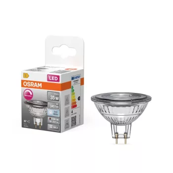 OSRAM Superstar dimm. LED izzó spot forma (MR16), GU5.3 foglalat, 3,4W, 345lm, 4000K semleges fehér