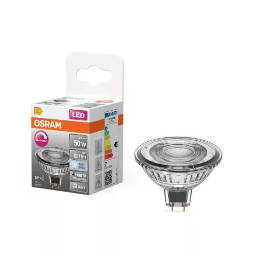 OSRAM Superstar dimm. LED izzó spot forma (MR16), GU5.3 foglalat, 6,1W, 621lm, 4000K semleges fehér