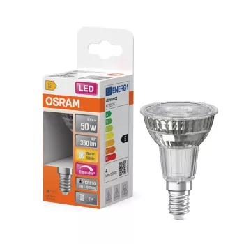 OSRAM Superstar dimmelhető LED izzó spot forma (PAR16), E14 foglalat, 3,7W, 350lm, 2700K meleg fehér