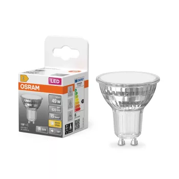 OSRAM Star LED spot, GU10 foglalat, 5,6W, 2700K, 620lm, meleg fehér, energiatakarékos