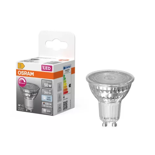 OSRAM Superstar dimmelhető LED izzó spot forma (PAR16), GU10, 3,7W, 350lm, 4000K semleges fehér