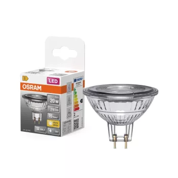 OSRAM Star LED izzó spot forma (MR16), GU5.3 foglalat, 2W, 210lm, 2700K meleg fehér, B-csomag