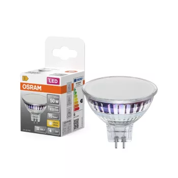 OSRAM Star LED izzó spot forma (MR16), GU5.3 foglalat, 5,3W, 630lm, 2700K meleg fehér