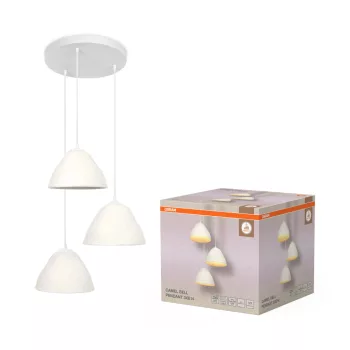   OSRAM Dekor teveharang függő lámpa, beltéri, fehér, 3 × E14, papírmasé és acél, IP20, átmérő: 437 mm, hossz: 1605 mm ( 4099854458767 )