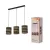 OSRAM Dekor kartonpapír henger függő lámpa, beltéri, barna, 3 × E27, karton és acél, IP20, hossz: 1300 mm ( 4099854458842 )