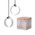 OSRAM Dekor kör LED 2 × függesztett lámpa, beltéri, fekete, 930 lm, 14 W, 3000 K / 4200 K / 6500 K, PMMA, IP20, hossz: 1210 mm, kattintásos színhőmérséklet-szabályozással ( 4099854459009 )