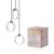 OSRAM Dekor kör LED 3 × oldalfali lámpa, beltéri, fekete, 1300 lm, 20 W, 3000 K / 4200 K / 6500 K, PMMA, IP20, hossz: 1210 mm, kattintásos színhőmérséklet-szabályozással ( 4099854459047 )