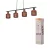 OSRAM Dekor agyag függő lámpa, beltéri, barna, 4 × E27, agyag és acél, IP20, hossz: 1500 mm ( 4099854459085 )