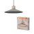 OSRAM Dekor beton függő lámpa, beltéri, fa dekor, sötétszürke, E27, beton és acél és fa, IP20, átmérő: 320 mm, hossz: 1165 mm ( 4099854459269 )