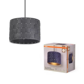   OSRAM Dekor redőzött függő lámpa, beltéri, bézs, E27, acél, IP20, átmérő: 295 mm, hossz: 1100 mm ( 4099854461071 )
