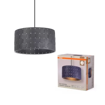   OSRAM Dekor redőzött mennyezeti lámpa, beltéri, sötétszürke, E27, acél, IP20, átmérő: 200 mm, magasság: 90 mm ( 4099854454608 )