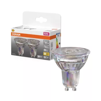 OSRAM Star LED spot, GU10 foglalat, 3,7W, 2700K, 350lm, meleg fehér, energiatakarékos, 2 db csomag