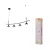 OSRAM Dekor Fuji LED 4 × függesztett lámpa, beltéri, fekete, 620 lm, 16 W, 3000 K, acél, IP20, hossz: 1500 mm ( 4099854460456 )